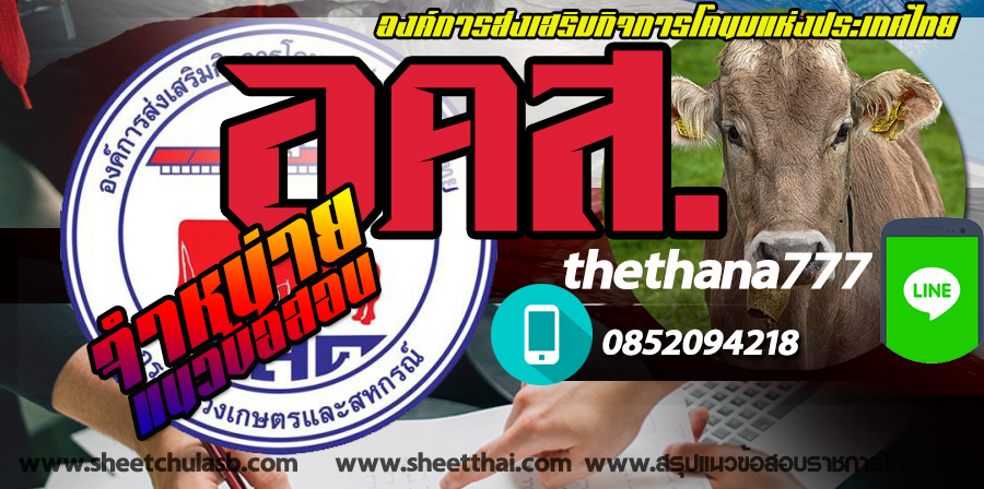 สรุปแนวข้อสอบ องค์การส่งเสริมกิจการโคนมแห่งประเทศไทย อสค. NEW