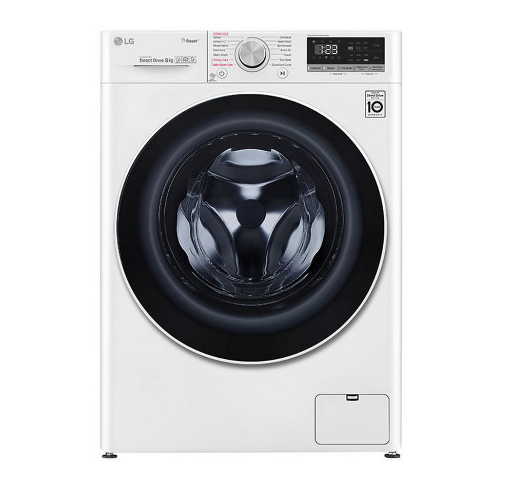 [ผ่อน0% 10ด] LG เครื่องซักผ้าฝาหน้า 8 kg FV1408S4W (ชลบุรี ส่งฟรี)