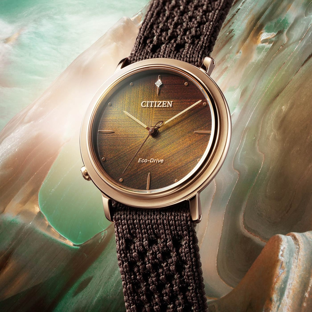 Citizen EM1003-48X นาฬิกาผู้หญิง Eco-Drive Ambiluna Women's Watch + 2 สาย