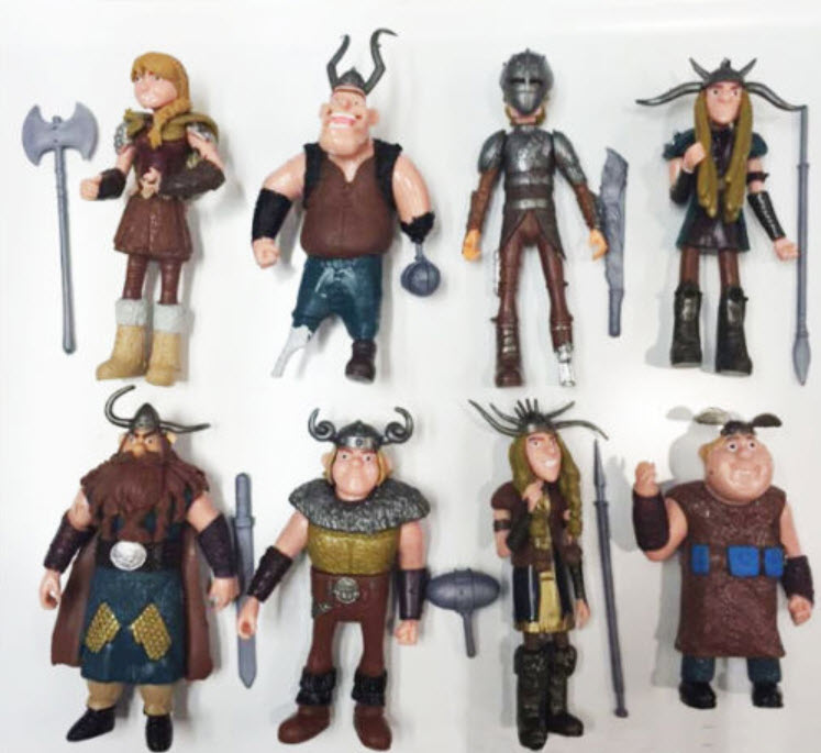 โมเดลรวมมังกร+ไวกิ้ง 16 ตัว