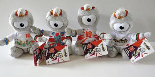 มาสคอต Wenlock ครบชุด 4 แบบ ขนาด 6 นิ้ว