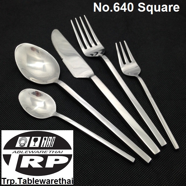 Cutlery Factory Manufacturer Of Stainless Steel Flatware Dinnerware Kitchen Knives Utensils Quality Product Made In Thai Land 640 Square Cocktail Fork Coffee / Tea Spoon Dinner Spoon Dinner Fork Dinner Knife Handmade Rust-Proof Stainless Steel 304