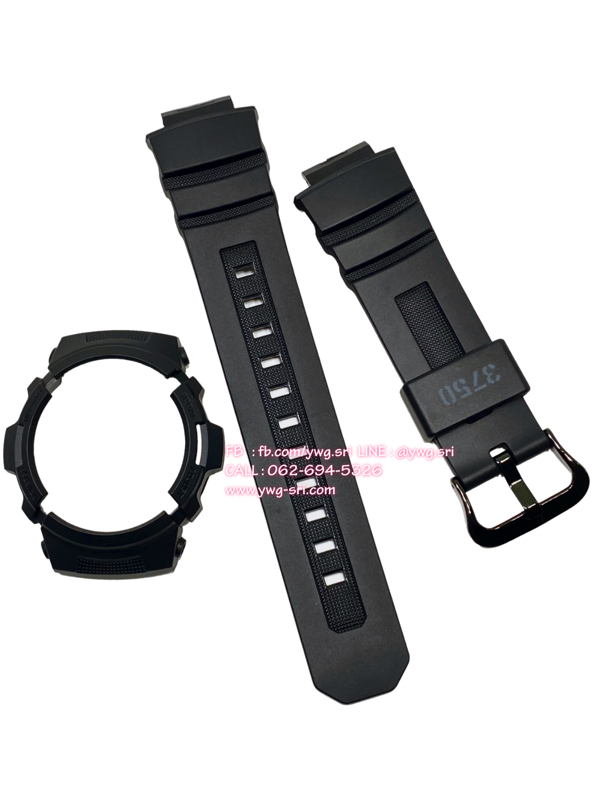 กรอบสาย G-SHOCK แท้✅ สีดำด้านไม่ลงฟอนต์ ใส่ได้กับรุ่น AW-590 ,AW-591