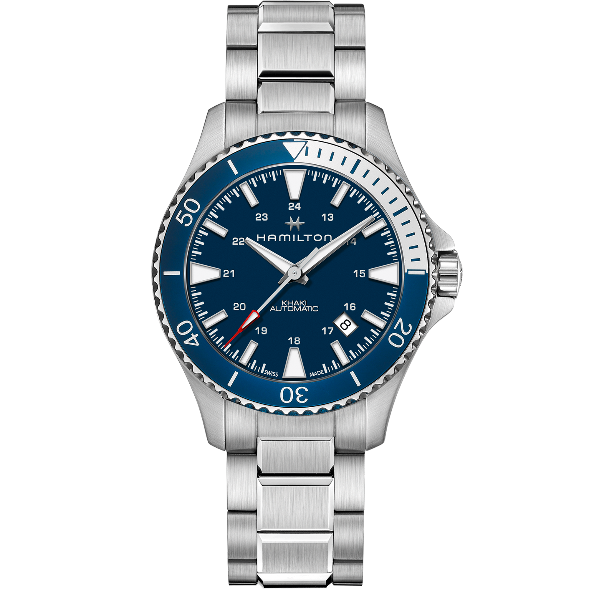 Hamilton H82345141 นาฬิกาผู้ชาย Khaki Navy Scuba Automatic Men's Watch