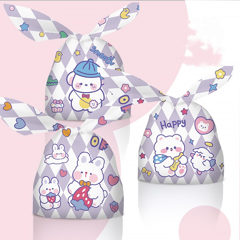 ถุงผูกหูกระต่าย ขนาด 13.5x22 ซม. แพ็คละ 47-50 ใบ (ชุดที่ 4/4)