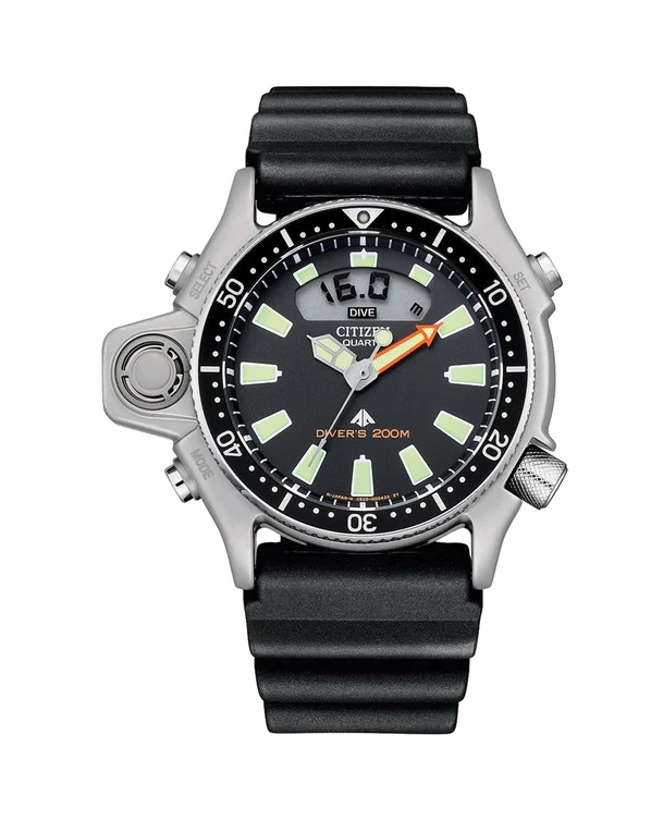 Citizen JP2000-08E นาฬิกาข้อมือผู้ชาย Promaster Aqualand Divers 200m Quartz Men's Watch