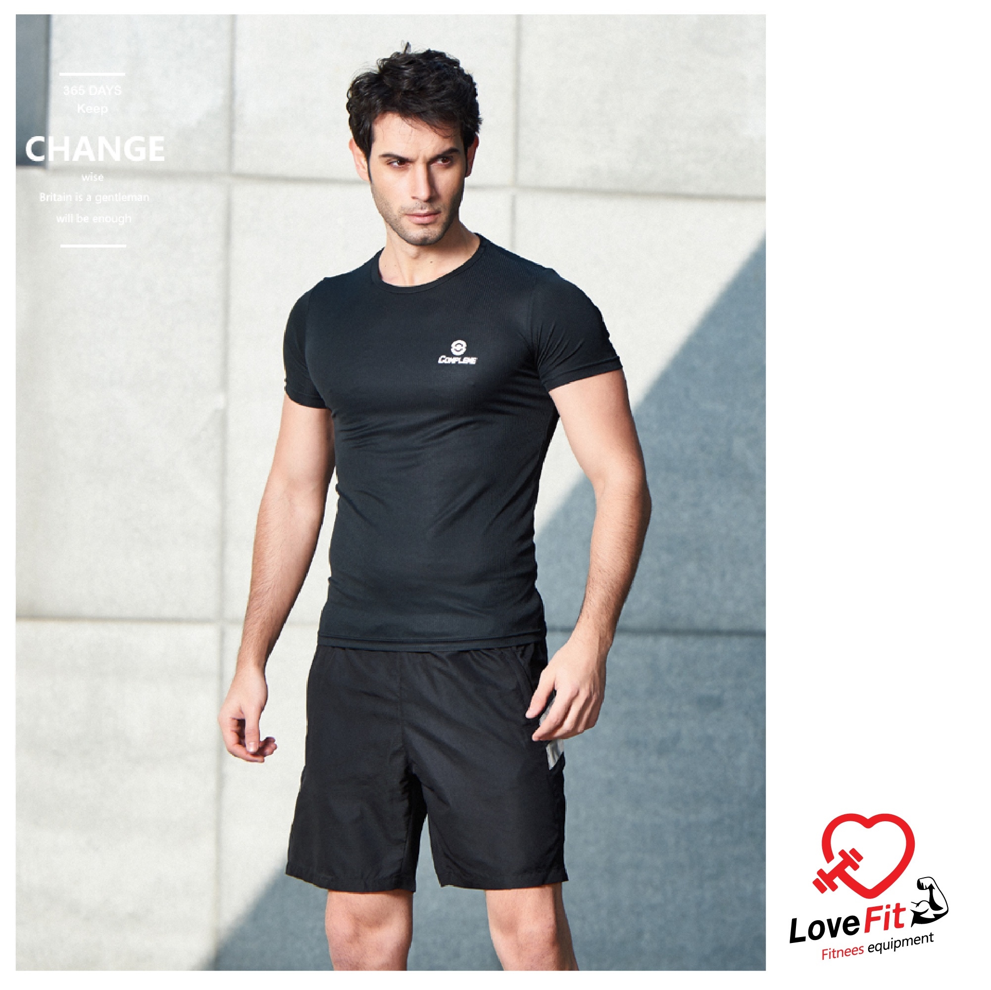 เสื้อออกกำลังกายผู้ชาย+กางเกงออกกำลังกายผู้ชาย ทรงสวยใส่สบาย ยี่ห้อCompleme