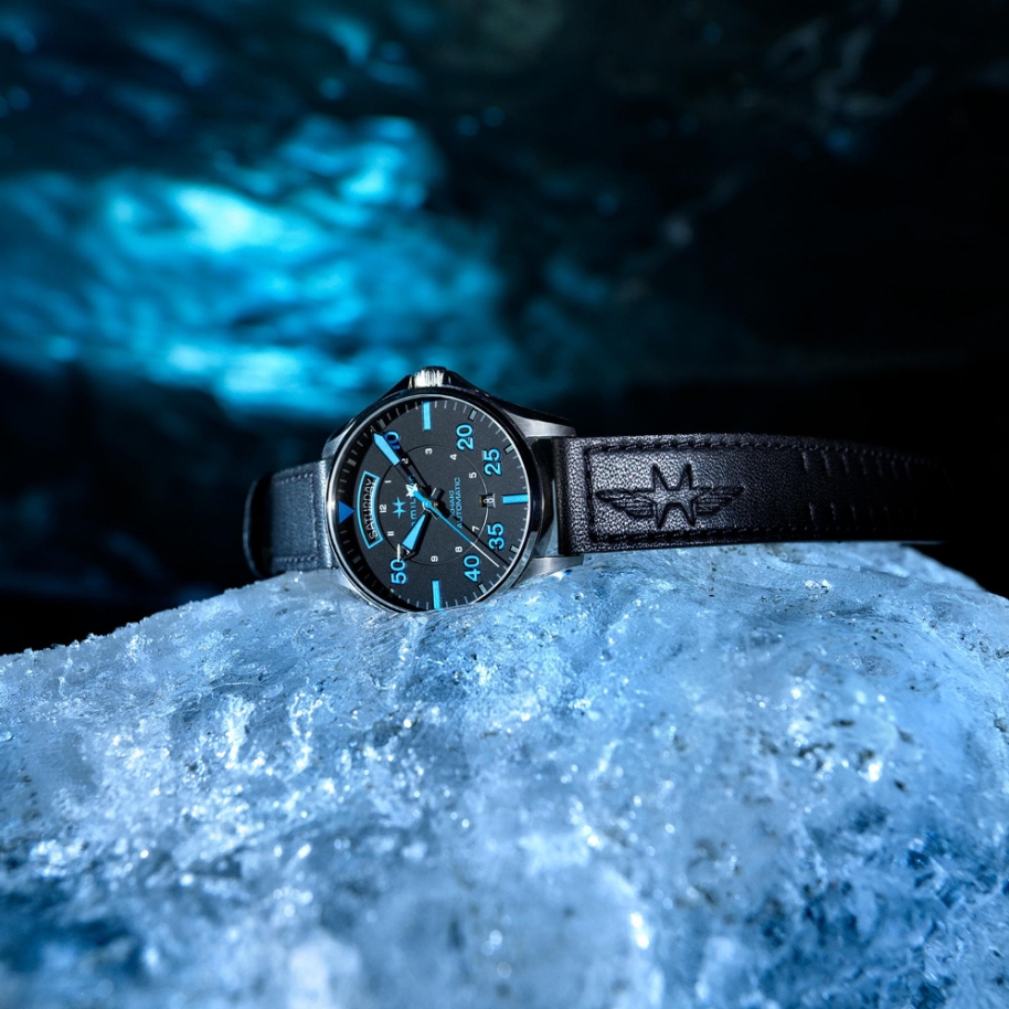 Hamilton H64625731 นาฬิกาผู้ชาย KHAKI AVIATION PILOT DAY-DATE - AIR ZERMATT AUTO Men's Watch