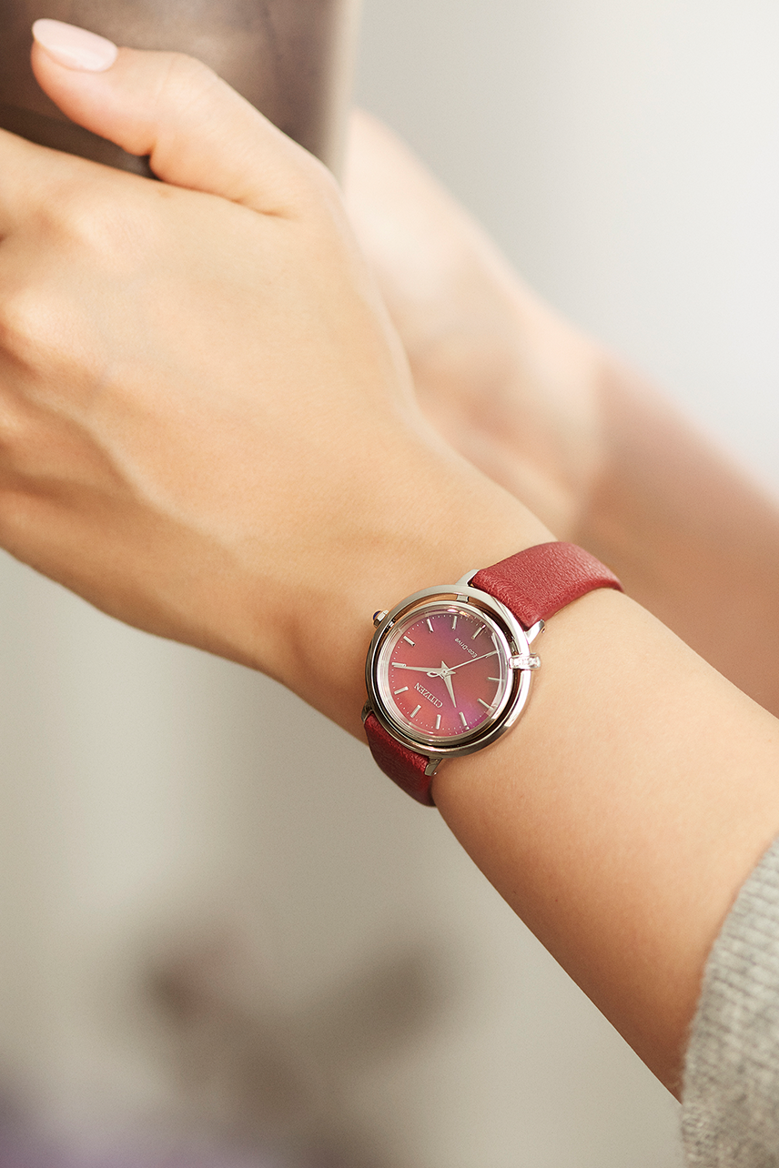 Citizen EM1090-78X นาฬิกาผู้หญิง Eco-Drive Diamond 3 Pcs Women's Watch + Leather Strap