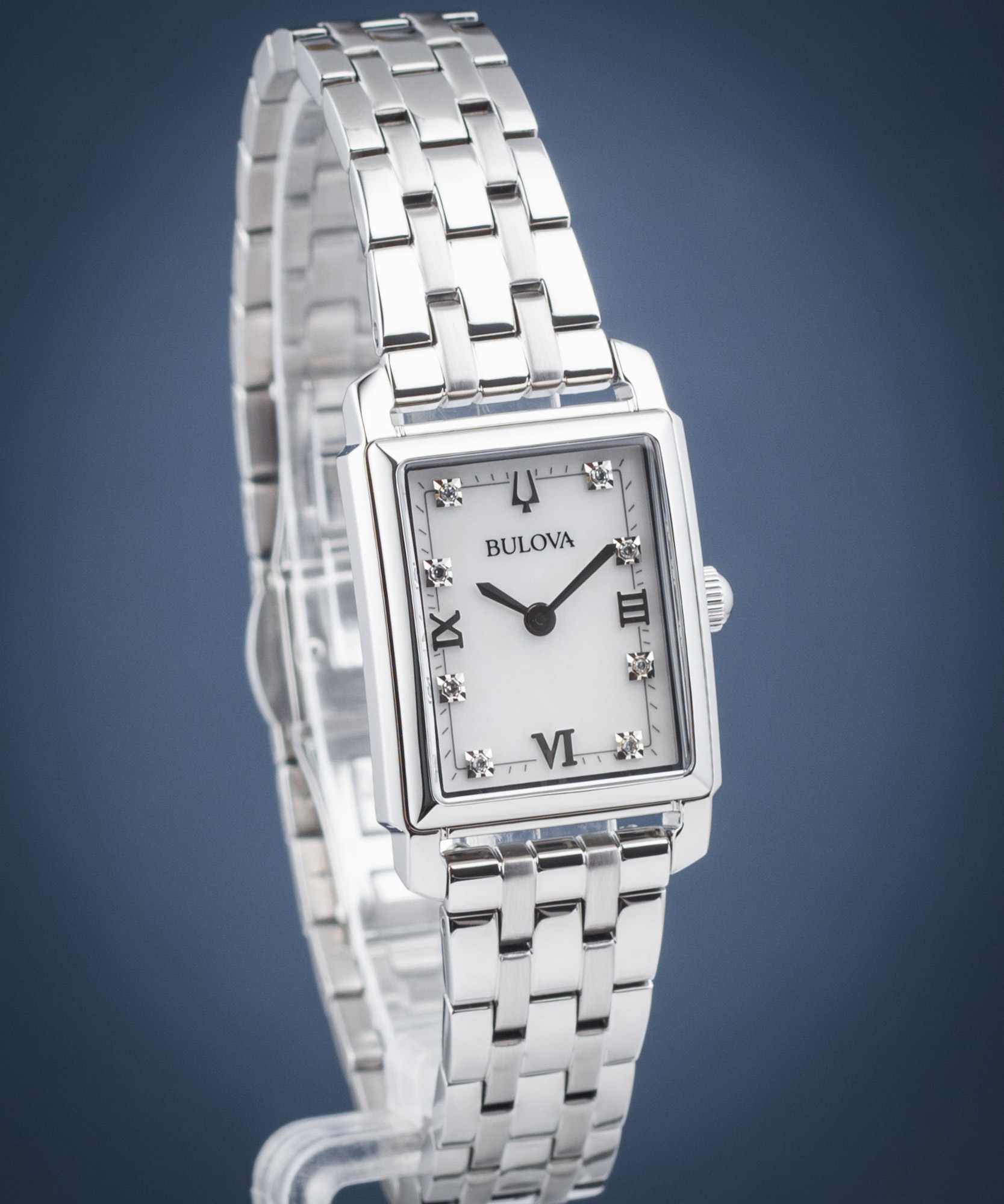 Bulova 96P244 นาฬิกาผู้หญิง 8 diamonds Quartz Women's Watch