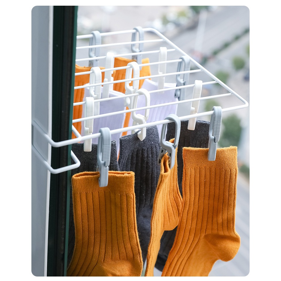 (1 ชุด มี 10 อัน) ที่หนีบแขวนผ้า ที่หนีบผ้า เสื้อ กางเกง ถุงเท้า ชุดชั้นใน