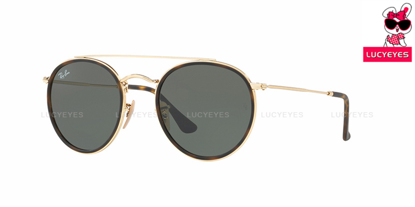 RayBan RB3647N 001 ROUND DOUBLE BRIDGE