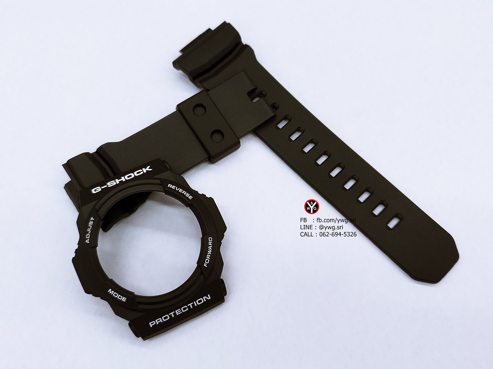 กรอบสาย G-SHOCK แท้ สีดำด้านฟร้อนขาว ใส่ได้รับรุ่น GA-150 ,GA-300 ,GA-310