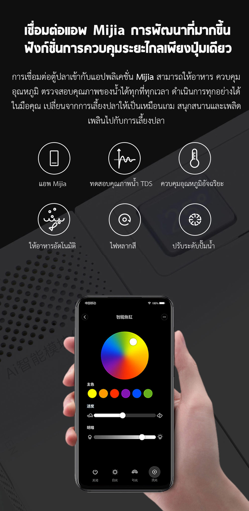 Xiaomi HFJH AI Smart Fish Tank 15L. (Discovery Edt.) - ตู้ปลาจำลองระบบนิเวศน์ในน้ำรุ่นดิสคัฟเวอรี่ 15 ลิตร