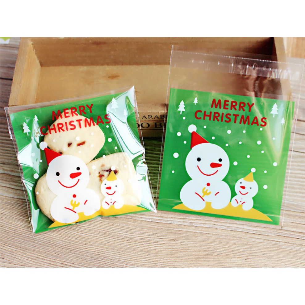 ถุงคุ๊กกี้ ฝากาว ขนาด 10×10 ซม. จำนวน 95-100 ชิ้นต่อแพ็ค ชุดที่ 4/6