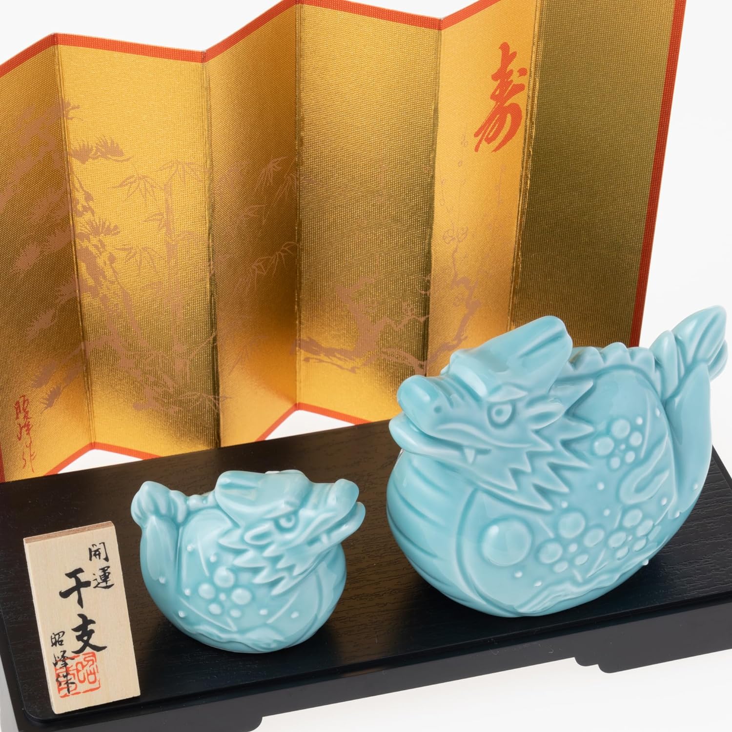 [PRE-ORDER] มังกรฟ้า เซ็ท 2 ตัว ของมงคลญี่ปุ่น ฮวงจุ้ยโต๊ะทำงาน เสริมโชคลาภ ปีมังกร นำเข้าจากญี่ปุ่น ของตกแต่ง วันตรุษจีน Blue Dragon Zodiac 2024