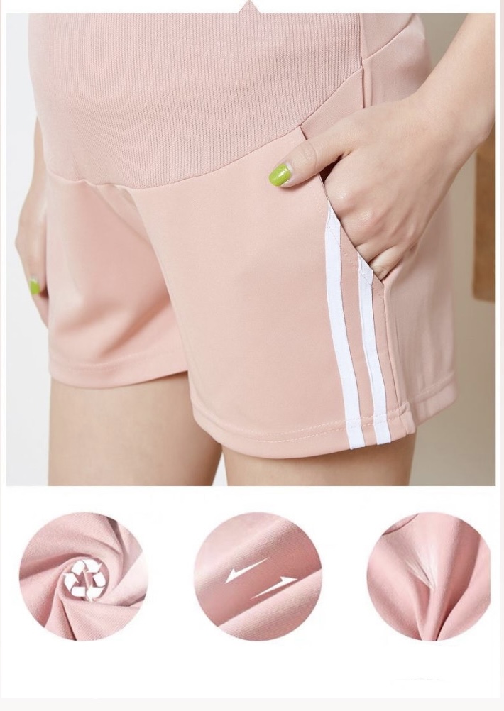 กางเกงคนท้องแฟชั่นเกาหลี ขาสั้นข้างแถบ sport มากัน 3 สี มีผ้าพยุงครรภ์ ผ้านิ่มใส่สบายมากๆ M,L,XL,XXL