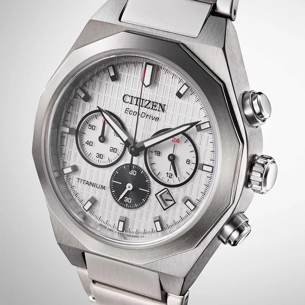 Citizen CA4690-51A นาฬิกาผู้ชาย Zenshin Chronograph Eco-Drive Super-Titanium Men's Watch