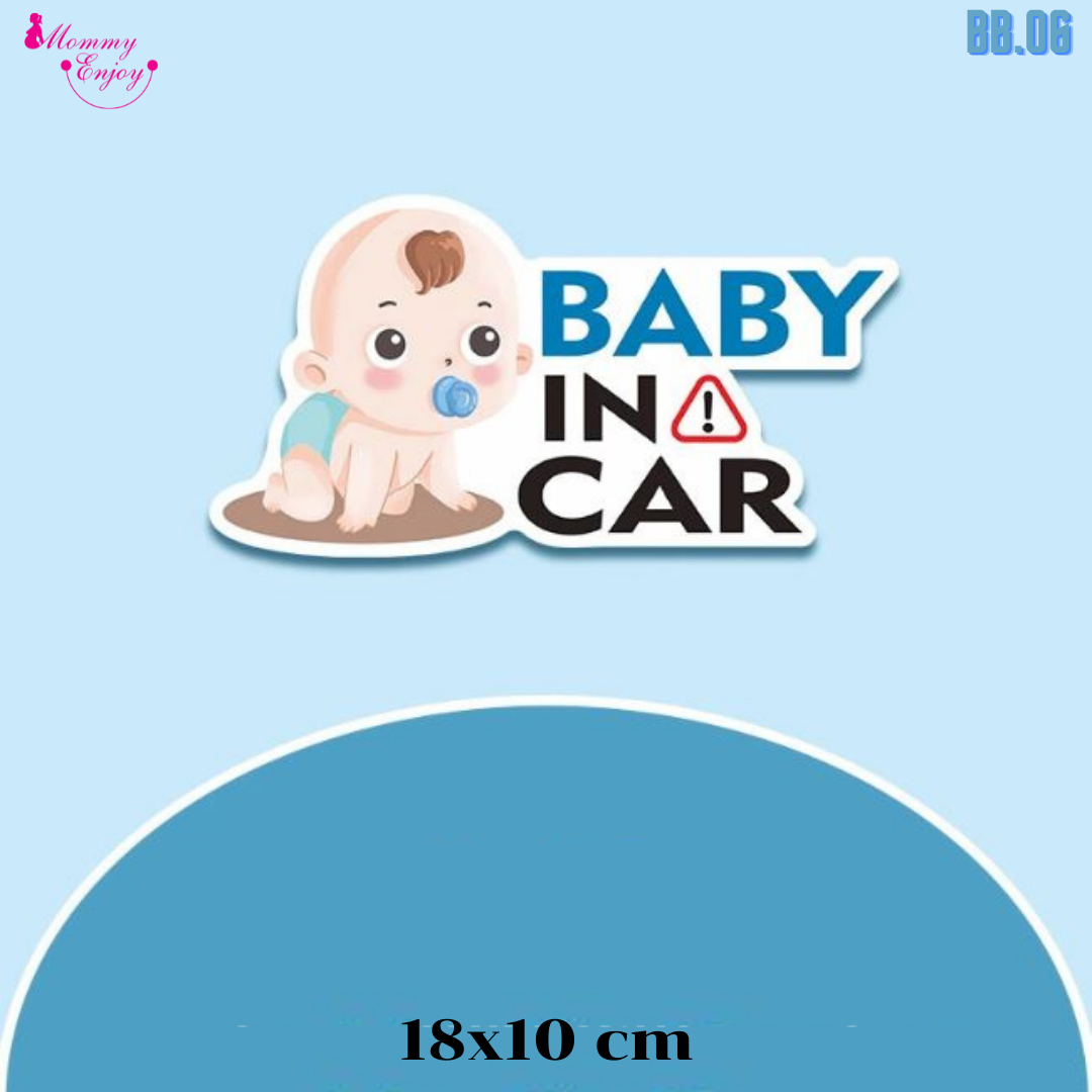 สติ๊กเกอร์ baby in car สติ๊กเกอร์อย่างดี สะท้องแสง เห็นชัดทั้งกลางวันและกลางคืน