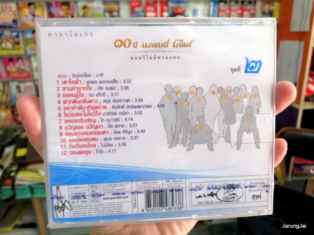 vcd 10 ปี แกรมมี่โกลด์ ดนตรีไม่มีพรมแดน ชุด 2 เดาใจฟ้า พลพล สามคำจากใจ เสือ ธนพล karaoke vcd gmm