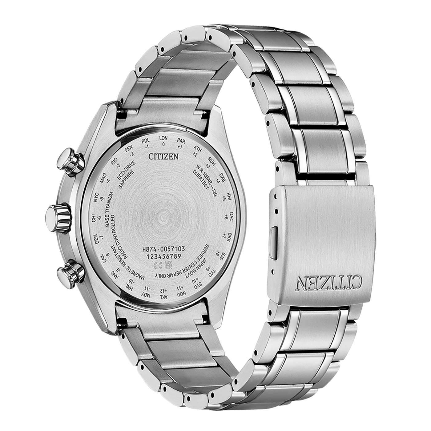 Citizen BY1010-81L นาฬิกาผู้ชาย Eco-Drive Tsuki-yomi Radio-Controlled Men's Watch