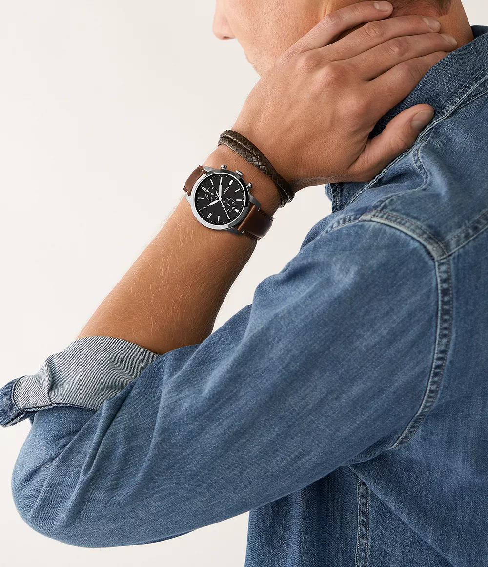 Fossil FS5967SET นาฬิกาผู้ชาย Townsman Chronograph Quartz Set Men's Watch