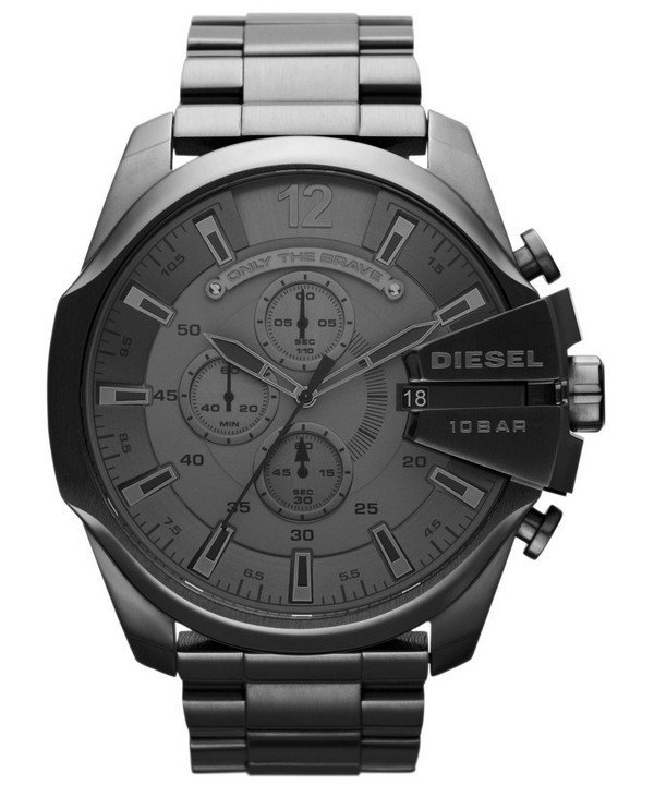 Diesel DZ4282 นาฬิกาผู้ชาย Diesel รุ่น DZ4282, Mega Chief Chronograph Quartz Black IP Grey Dial Men's Watch