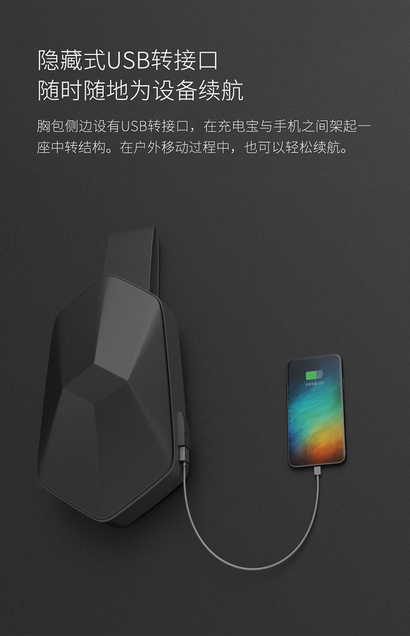 Xiaomi BEABORN Polyhedron Chest Bag - กระเป๋าสะพายข้าง BEABORN
