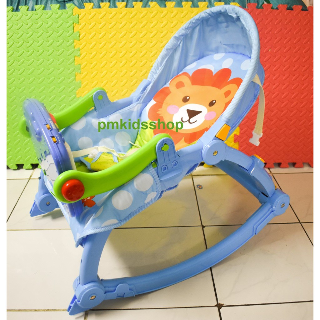 เปลโยกพร้อมของเล่นเปียโนดนตรี Baby Pedal Gym Chair