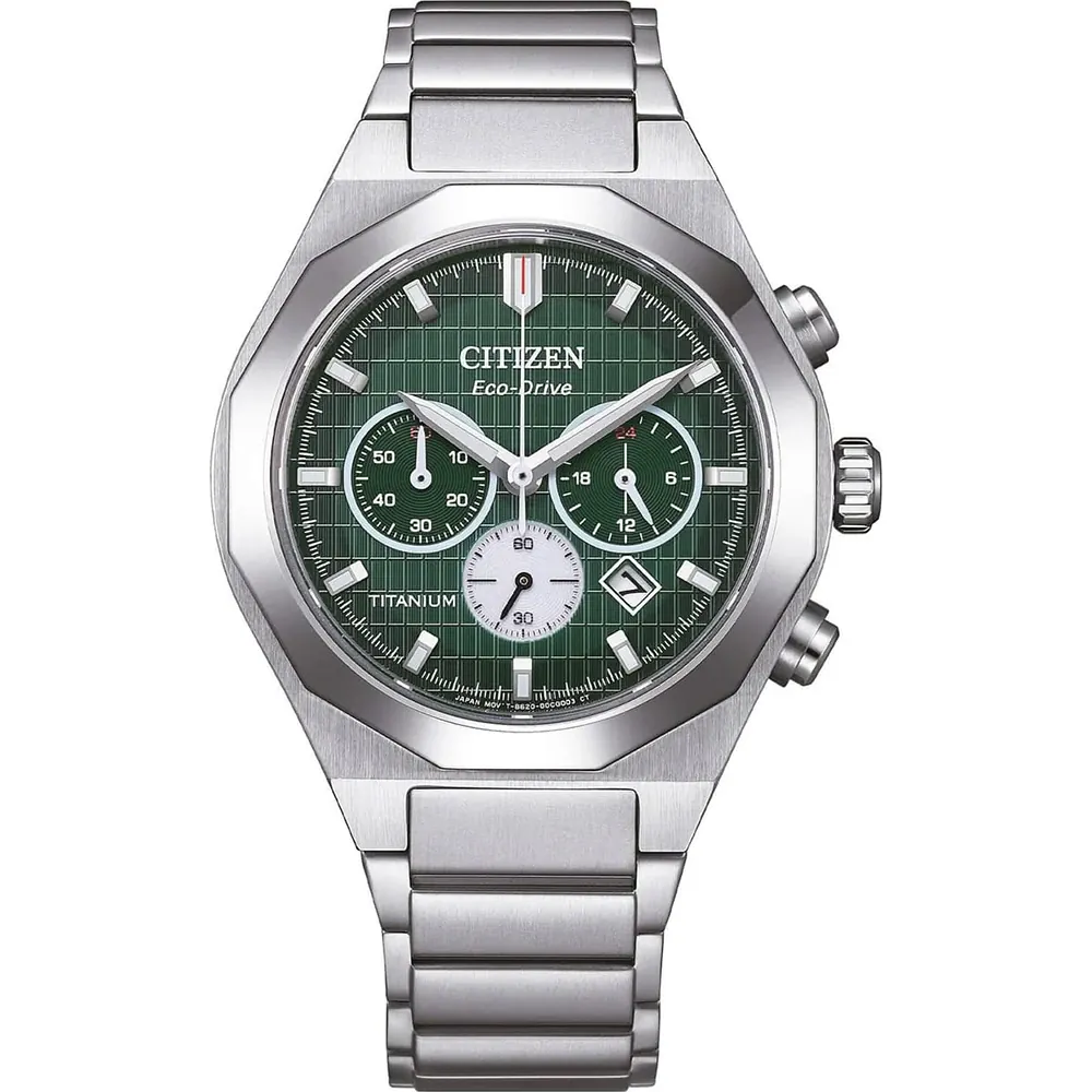Citizen CA4691-59X นาฬิกาผู้ชาย Zenshin Chronograph Eco-Drive Super-Titanium Men's Watch