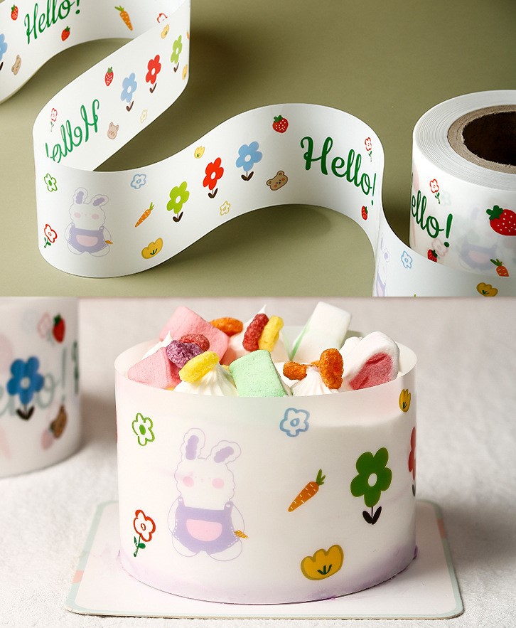 พลาสติกพันเค้ก กว้าง 8 ซม. (ตัดแบ่งขาย)