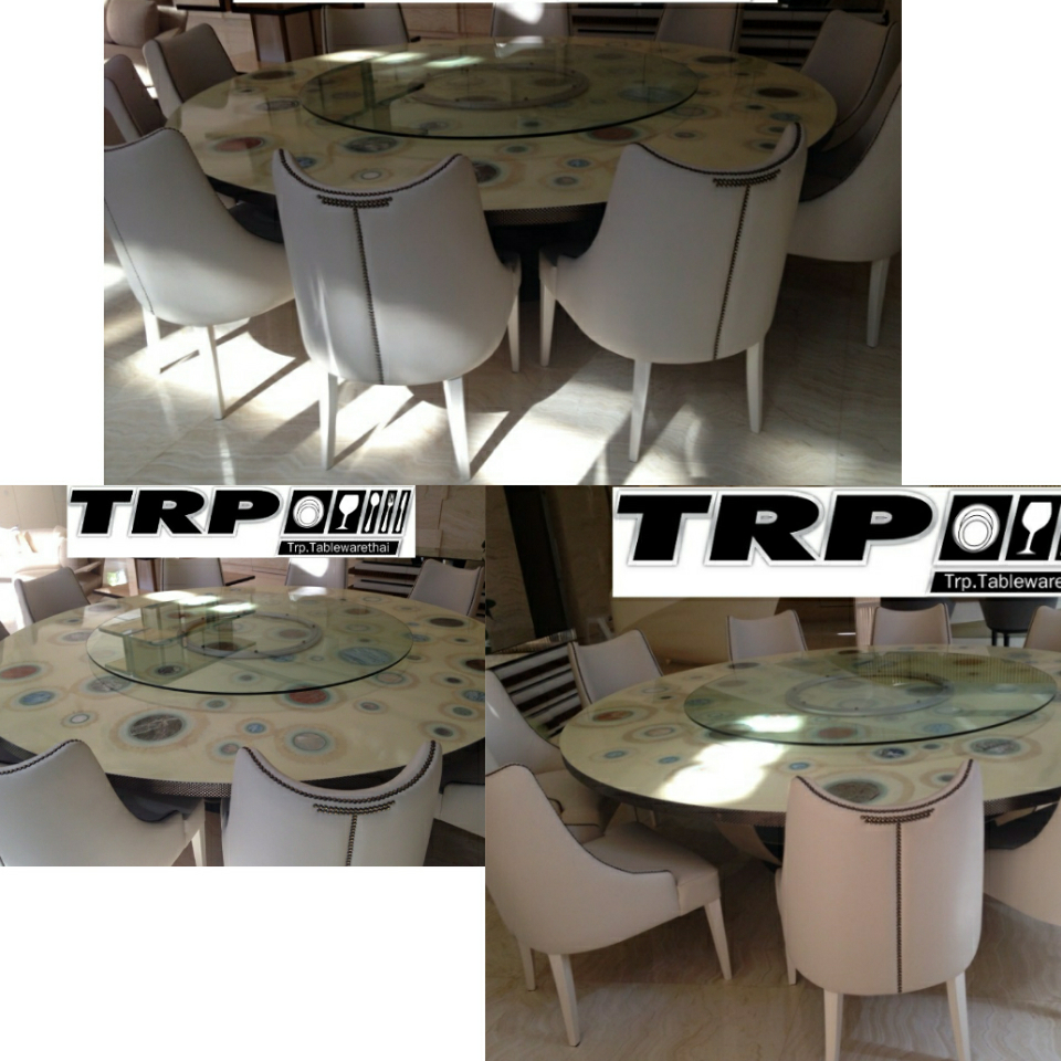 Round Table 圆桌会议 餐桌 中式餐桌 配有旋转镜组 โต๊ะกลม โต๊ะจีน ขนาด 200 cm.นั่ง 14 คน โต๊ะกลม พับครึ่ง มีล้อ,หน้าขาวโฟเมการ์,ขาเหล็กชุปโครเมี่ยม,โต๊ะประชุม,โต๊ะสัมมนาโต๊ะจัดเลี้ยง,โต๊ะโรงแรม Round Table Folding half with wheels Tablechairthai