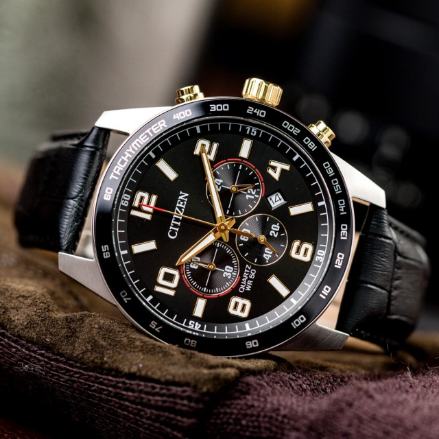 Citizen AN8166-05E นาฬิกาผู้ชาย Quartz Chronograph Men's Watch