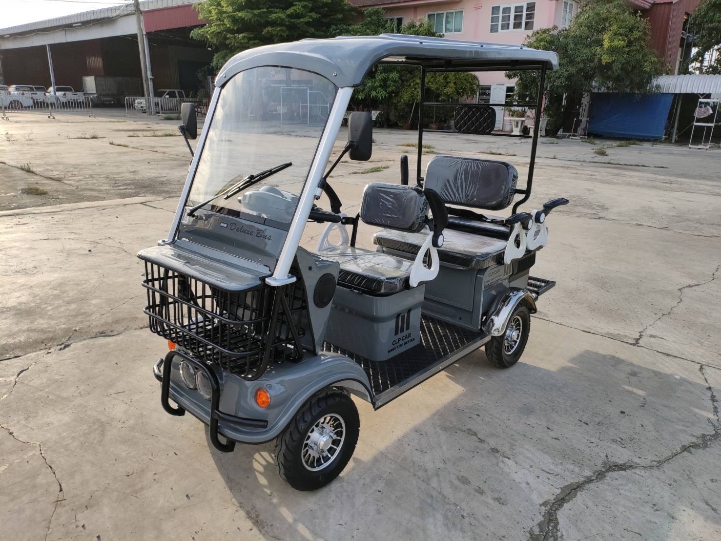 รถไฟฟ้า 4 ล้อ รุ่น M-01T 4-5 ที่นั่ง สีเทา