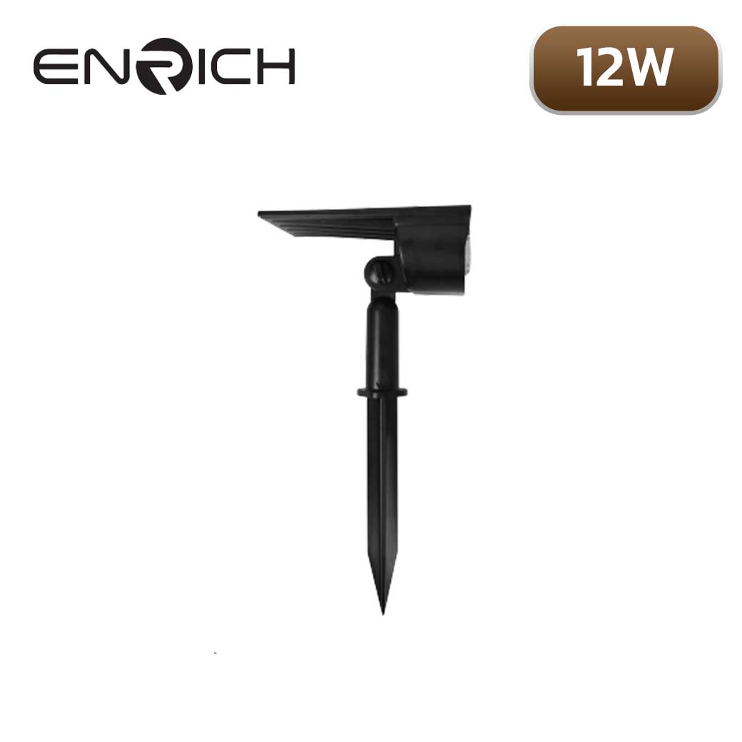 โคมไฟสนามโซล่าเซลล์ LED ENRICH 12W SPY