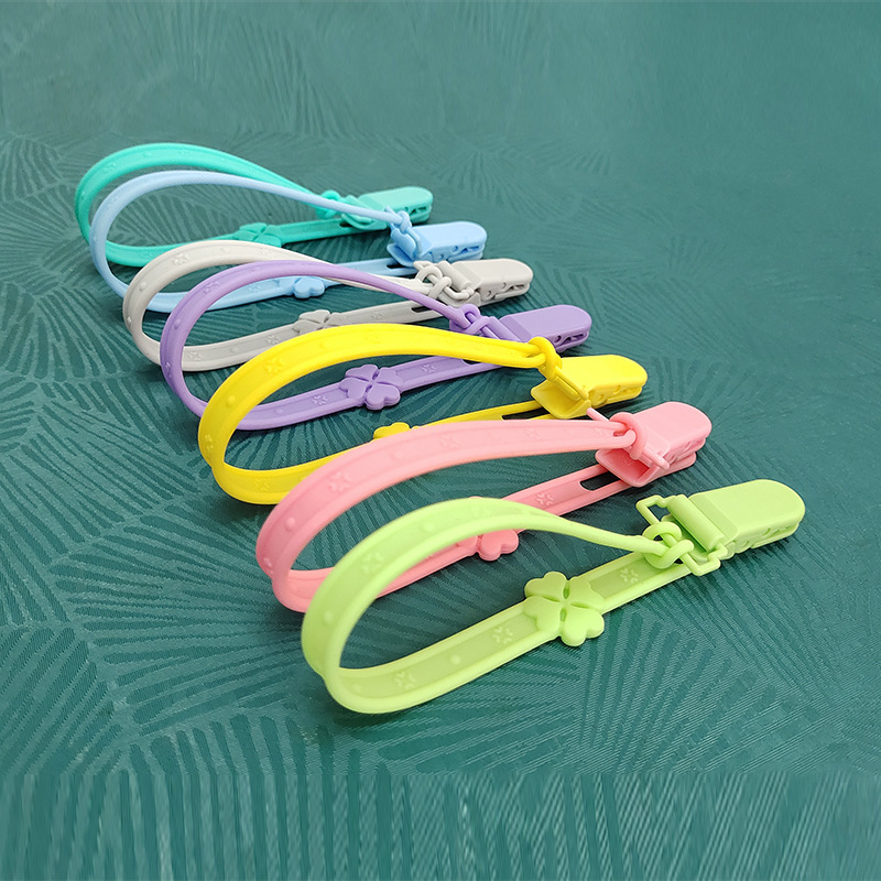 สายคล้องยางกัดสีพาสเทล สายซิลิโคน สายคล้องจุกหลอก