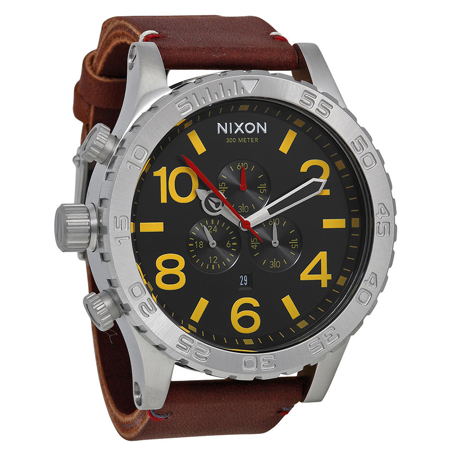 Nixon A124-019-00 นาฬิกาผู้ชาย Nixon รุ่น A124019, 51-30 Chrono Leather Men's Watch