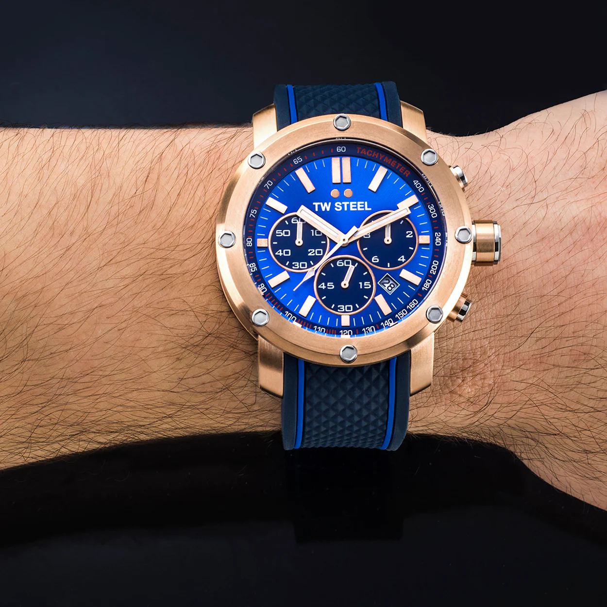 TW Steel TS3 นาฬิกาผู้ชาย Grandeur Tech Cronograph Quartz Men's Watch