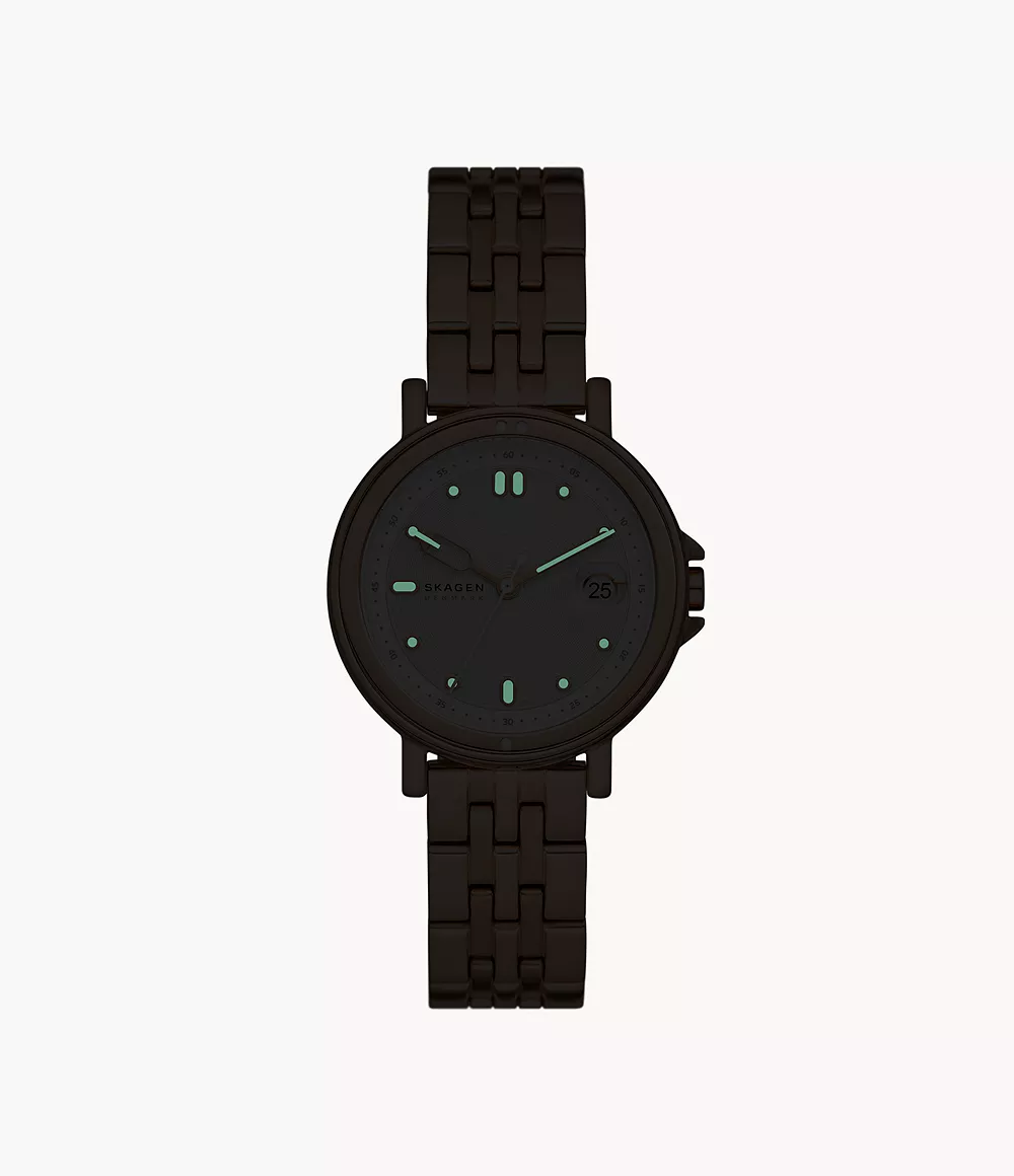 Skagen SKW3136 นาฬิกาผู้หญิง Signatur Lille Sport Three-Hand Date Rose Gold Women's Watch