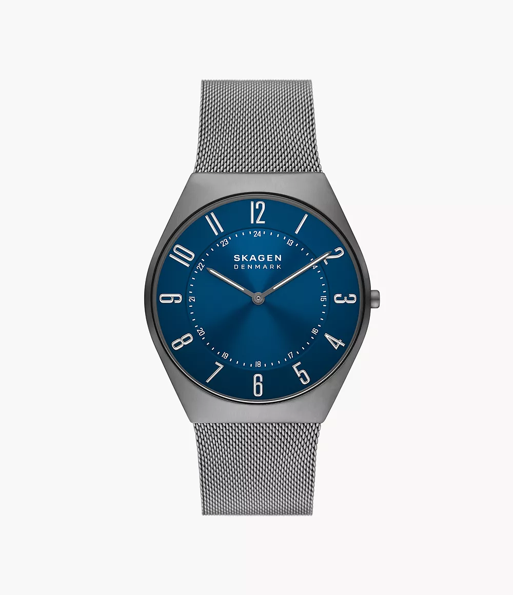 Skagen SKW6829 นาฬิกาผู้ชาย Blue Dial Gunmetal Quartz Men's Watch