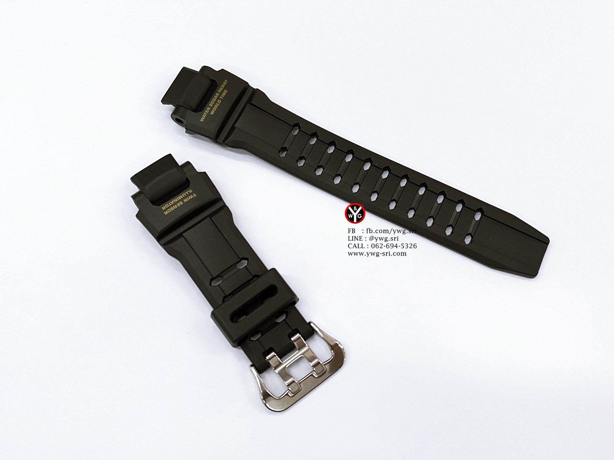 **สินค้าหมด** สาย G-SHOCK แท้ สีดำด้านตัวหนังสือทอง ใส่ได้รับรุ่น G-1400 ,GA-1000 ,GW-A1000 ,GW-4000
