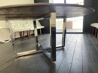 Round Table 圆桌会议 餐桌 中式餐桌 配有旋转镜组 โต๊ะกลม โต๊ะจีน ขนาด 200 cm.นั่ง 14 คน โต๊ะกลม พับครึ่ง มีล้อ,หน้าขาวโฟเมการ์,ขาเหล็กชุปโครเมี่ยม,โต๊ะประชุม,โต๊ะสัมมนาโต๊ะจัดเลี้ยง,โต๊ะโรงแรม Round Table Folding half with wheels Tablechairthai