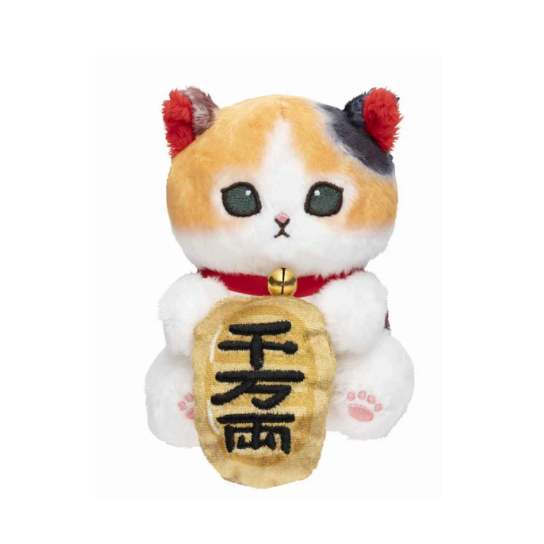 [พร้อมส่ง] แมวโมฟุ ตุ๊กตาเกาะคอม ถือทองแท่ง นำพาความโชคดี Mofusand Desktop Hook Size H12 × W7.5 x D11 cm นำเข้าจากญี่ปุ่น