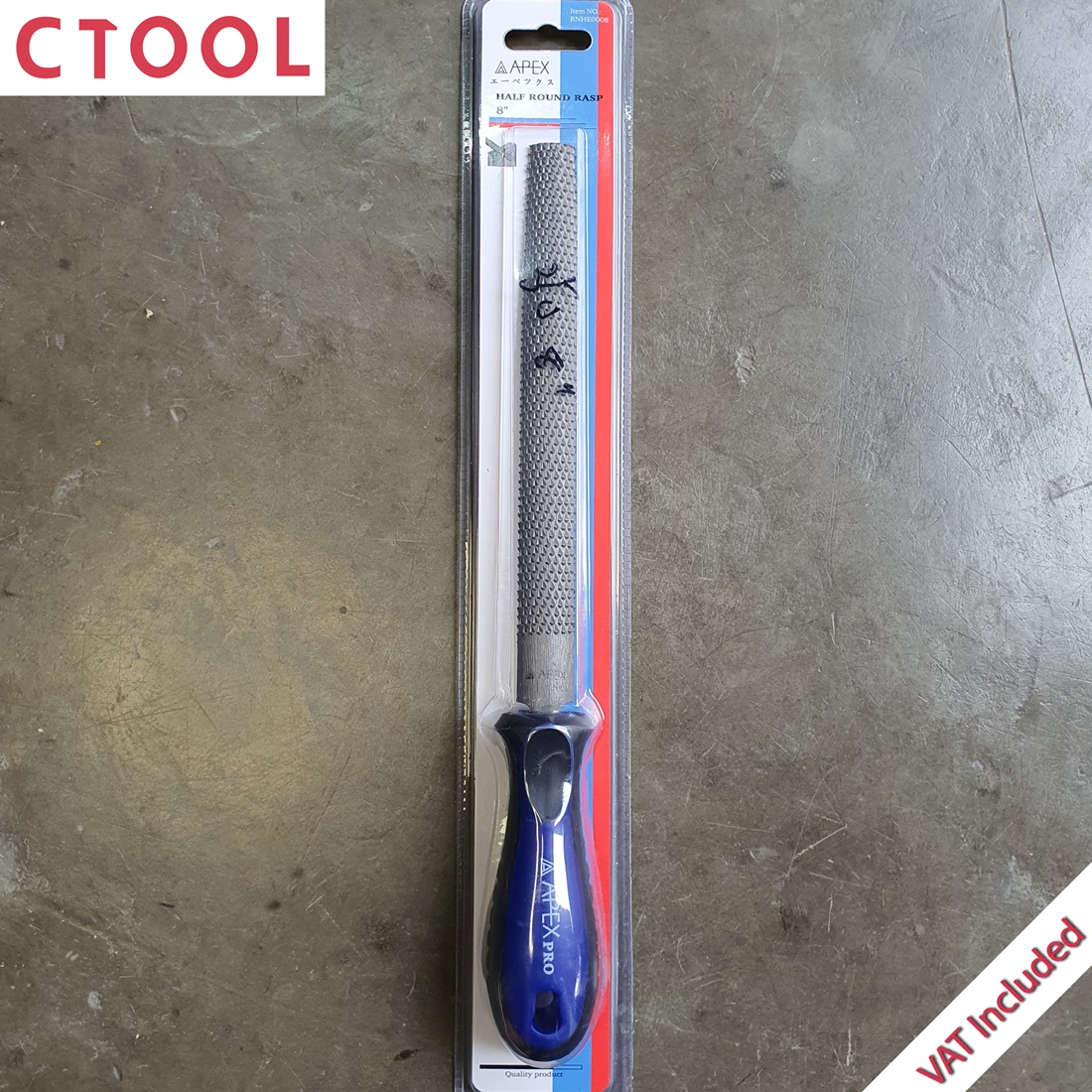 ตะไบบุ้ง 8นิ้ว พร้อมด้าม 8" Apex ของแท้ - Authentic Half Round File - ซีทูล Ctoolhardware