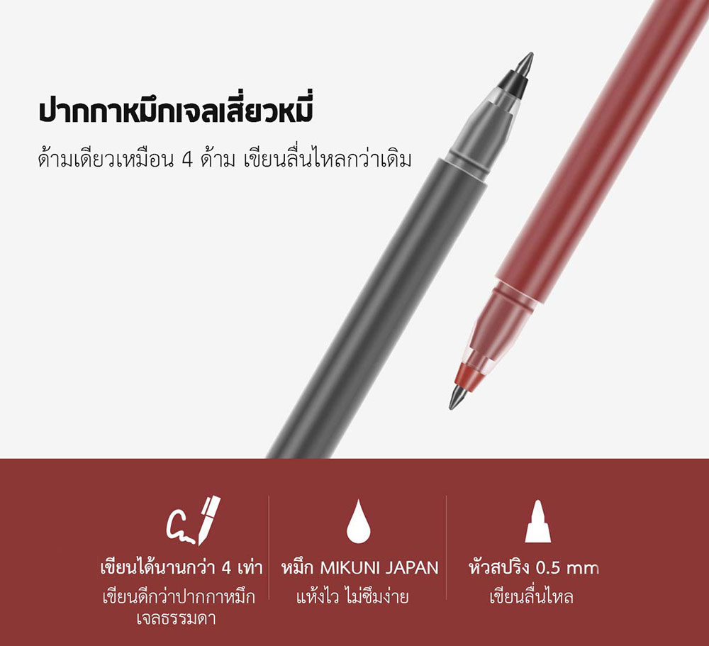 Xiaomi High-capacity Gel Pen (10pcs) - ปากกาหมึกเจล (10 ชิ้น)