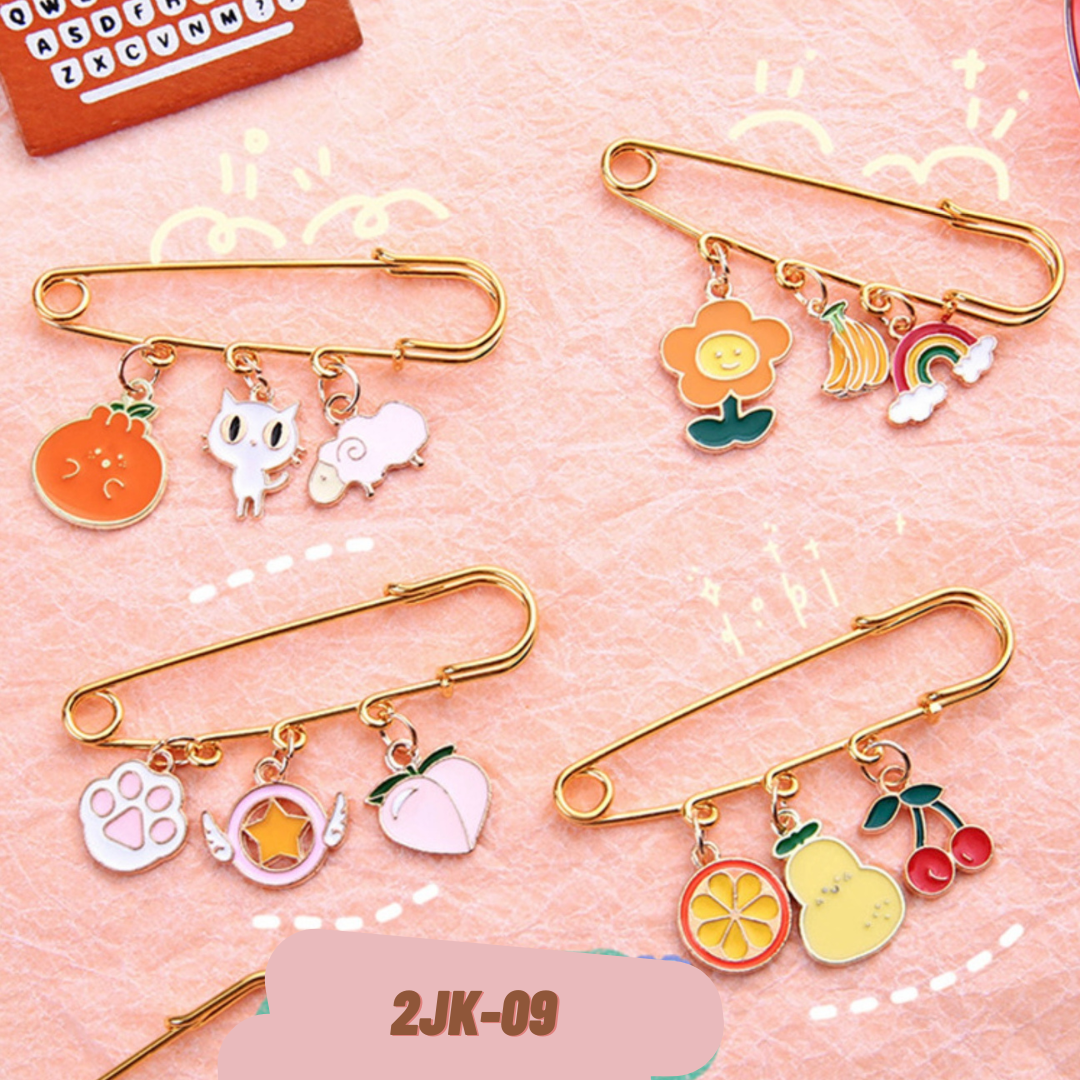เข็มกลัดติดชุด ติดเพื่อความสวย หรือติดเพื่อความเชื่อสวยลงตัว เซตแฟนตาซี ผลไม้เกาหลี