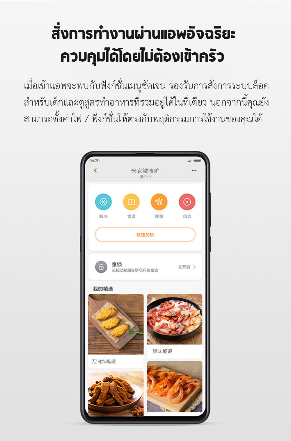 Xiaomi Microwave Oven 20L - เตาอบไมโครเวฟเสี่ยวหมี่ (20 ลิตร)(แถมหัวแปลง)