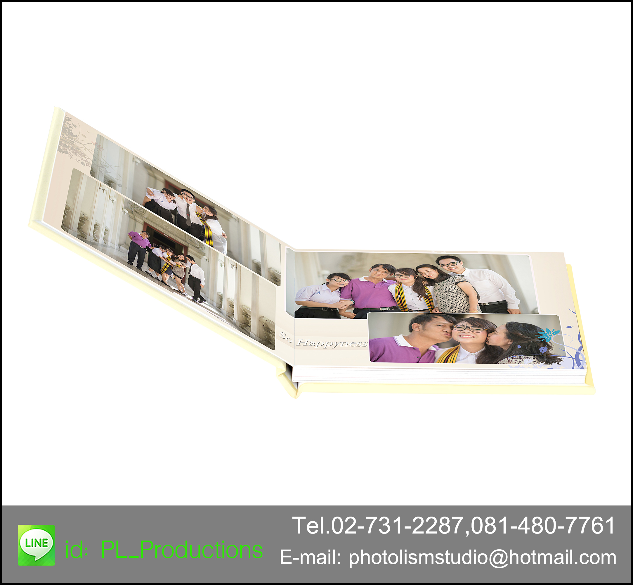 PhotoBook ขนาด 10x12 นิ้ว แนวนอน 20หน้า ปกแข็งพิเศษ เคลือบร้อน