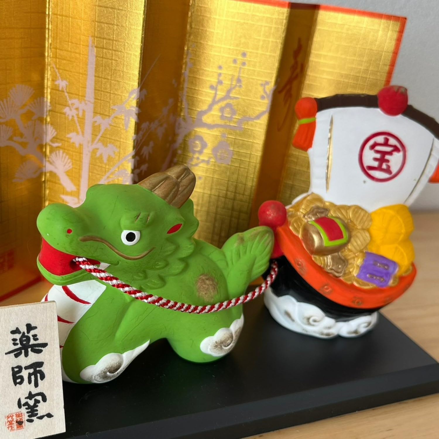 [พร้อมส่ง] มังกรเขียว ขนเรือสมบัติ ของมงคลญี่ปุ่น ฮวงจุ้ยโต๊ะทำงาน เสริมโชคลาภ นำเข้าจากญี่ปุ่น Dragon Zodiac