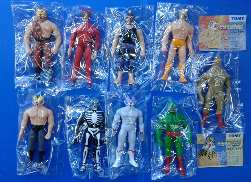 Tomy Tiger Mask Soft Vinyl Figure 9 pcs